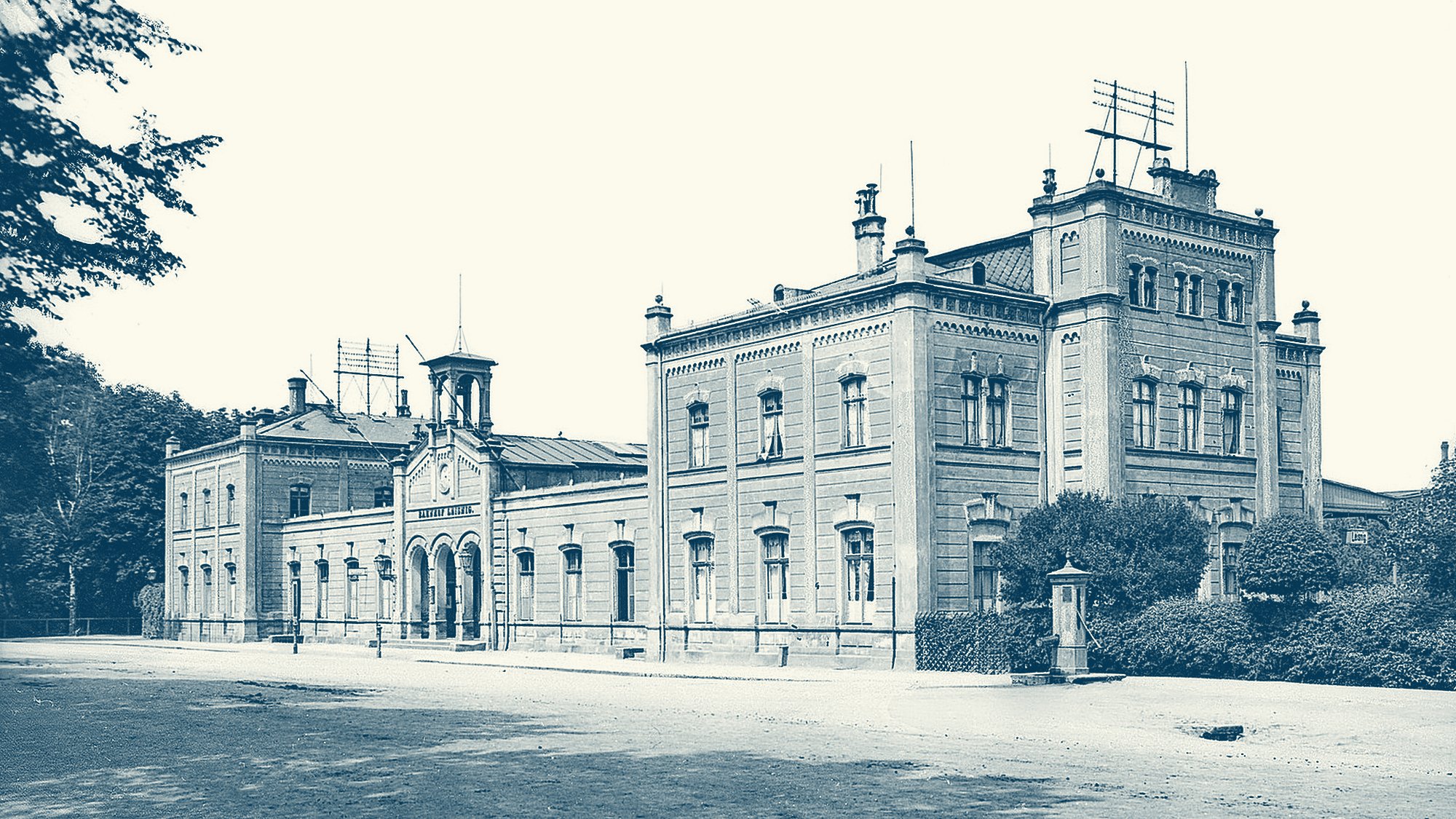 Historisches Foto des Bahnhofs Leisnig